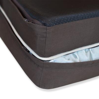 Show full view: PetFusion Ultimate Lounge Memory Foam Bolster Cat & Dog Bed with Removable Cover, Brown, Large slide 8 of 13