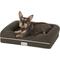 Show in main carousel: PetFusion Ultimate Lounge Memory Foam Bolster Cat & Dog Bed with Removable Cover, Brown, Small slide 3 of 6