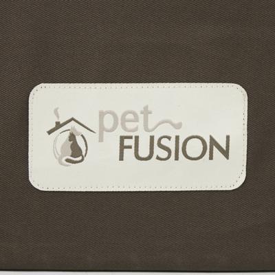 Show full view: PetFusion Ultimate Lounge Memory Foam Bolster Cat & Dog Bed with Removable Cover, Brown, Small slide 5 of 6