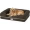 Show in main carousel: PetFusion Ultimate Lounge Memory Foam Bolster Cat & Dog Bed with Removable Cover, Brown, X-Large slide 3 of 6