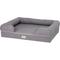 Show in main carousel: PetFusion Ultimate Lounge Memory Foam Bolster Cat & Dog Bed with Removable Cover, Gray, Jumbo slide 4 of 13