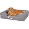 Show in main carousel: PetFusion Ultimate Lounge Memory Foam Bolster Cat & Dog Bed with Removable Cover, Gray, Jumbo slide 10 of 13
