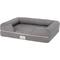 Show in main carousel: PetFusion Ultimate Lounge Memory Foam Bolster Cat & Dog Bed with Removable Cover, Gray, Large slide 4 of 13