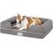 Show in main carousel: PetFusion Ultimate Lounge Memory Foam Bolster Cat & Dog Bed with Removable Cover, Gray, Large slide 5 of 13