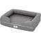 Show in main carousel: PetFusion Ultimate Lounge Memory Foam Bolster Cat & Dog Bed with Removable Cover, Gray, Small slide 3 of 11