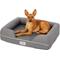 Show in main carousel: PetFusion Ultimate Lounge Memory Foam Bolster Cat & Dog Bed with Removable Cover, Gray, Small slide 4 of 11