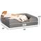 Show in main carousel: PetFusion Ultimate Lounge Memory Foam Bolster Cat & Dog Bed with Removable Cover, Gray, Small slide 8 of 11
