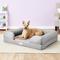 Show in main carousel: PetFusion Ultimate Lounge Memory Foam Bolster Cat & Dog Bed with Removable Cover, Gray, X-Large slide 1 of 11