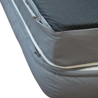 Show full view: PetFusion Ultimate Lounge Memory Foam Bolster Cat & Dog Bed with Removable Cover, Gray, X-Large slide 5 of 11