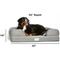 Show in main carousel: PetFusion Ultimate Lounge Memory Foam Bolster Cat & Dog Bed with Removable Cover, Gray, X-Large slide 8 of 11
