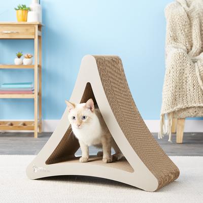 Show full view: PetFusion Vertical Cat Scratcher Toy with Catnip, Warm Gray, Large slide 7 of 11
