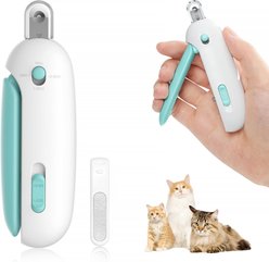 Petgravity Adjustable 3-Size Trimming Hole Cat Nail Clipper with Hidden Nail File, Blue