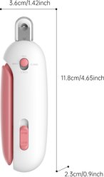 Petgravity Adjustable 3-Size Trimming Hole Cat Nail Clipper with Hidden Nail File, Pink slide 2 of 6
