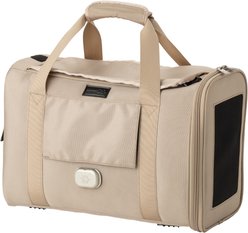 PETiCO NOA 3003 Airline Approved Sturdy & Machine Washable Bag Dog & Cat Carrier with Magnetic Snaps, Beige, Small