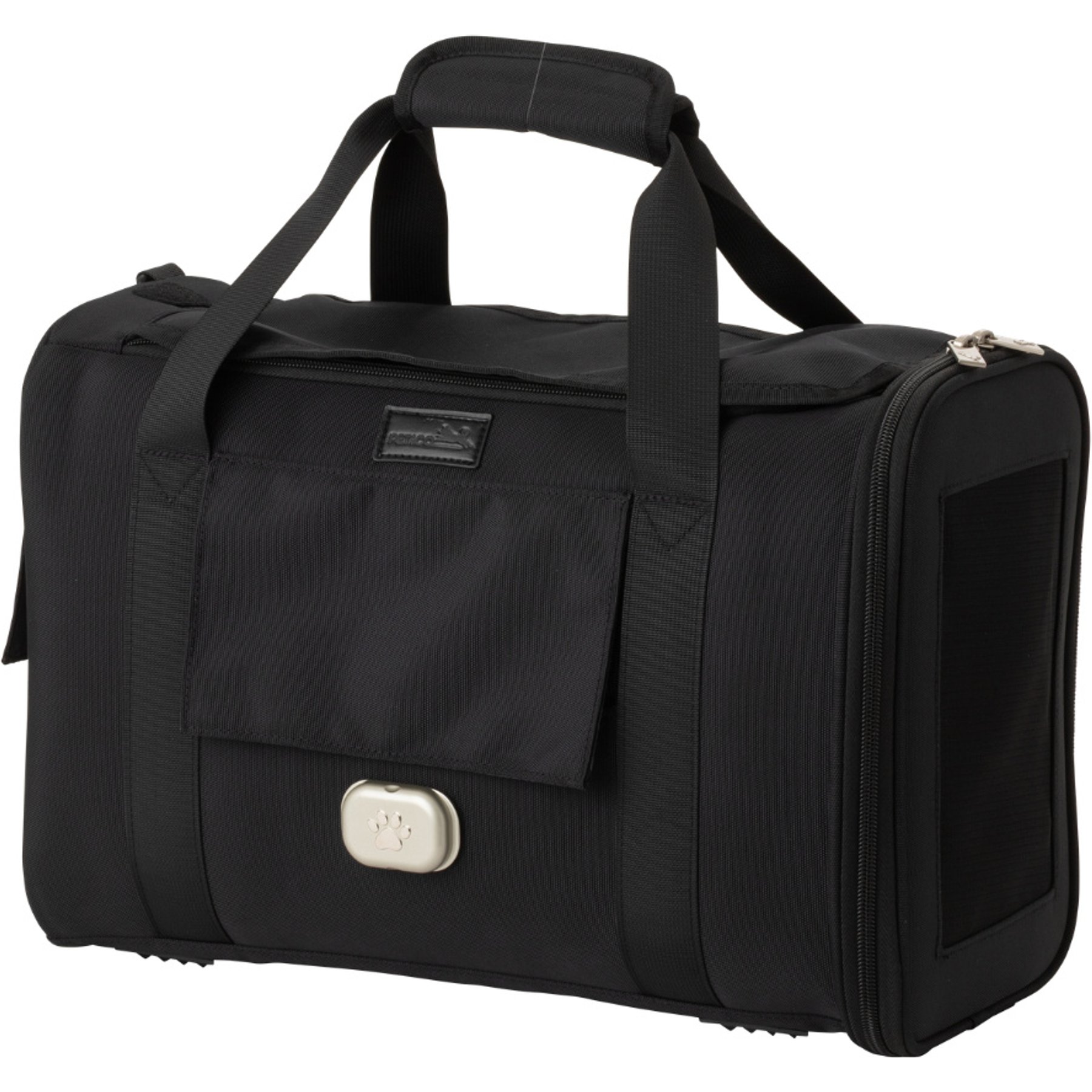 PETiCO NOA 3003 Airline Approved Sturdy & Machine Washable Bag Dog & Cat Carrier with Magnetic Snaps, Black, Small