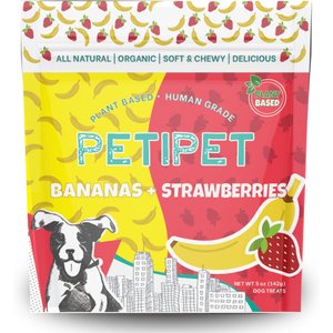 PETIPET Bananas + Strawberries Bites Soft & Chewy Dog treats, 5-oz bag