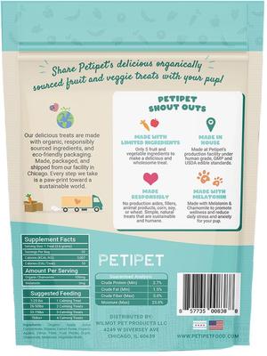 Show full view: PETIPET Calming Bites with Melatonin + Chamomile Apple & Carrot Flavored Soft Chew Calming Supplement for Dogs, 7-oz bag slide 3 of 9