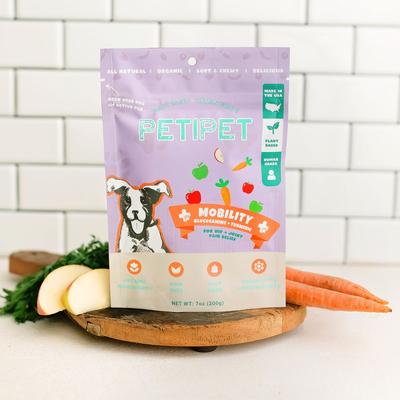 Show full view: PETIPET Mobility Bites with Glucosamine + Turmeric Apple & Carrot Flavored Soft Chew Hip & Joint Supplement for Dogs, 7-oz bag slide 5 of 9