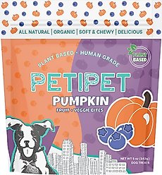 PETIPET Pumpkin Fruit + Veggie Bites Gluten-Free Adult Soft & Chewy Dog Treats, 5-oz bag