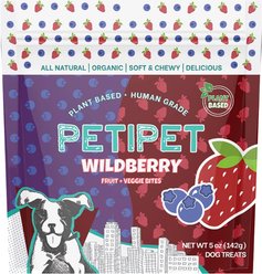 PETIPET Wildberry Bites Soft & Chewy Dog Treats, 5-oz bag