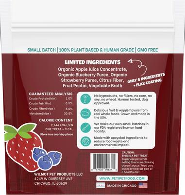 Show full view: PETIPET Wildberry Bites Soft & Chewy Dog Treats, 5-oz bag slide 3 of 9