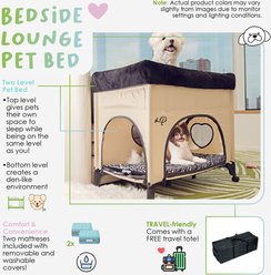 Petique Bedside Lounge Elevated Dog Bed, Zebra Vibes slide 2 of 9