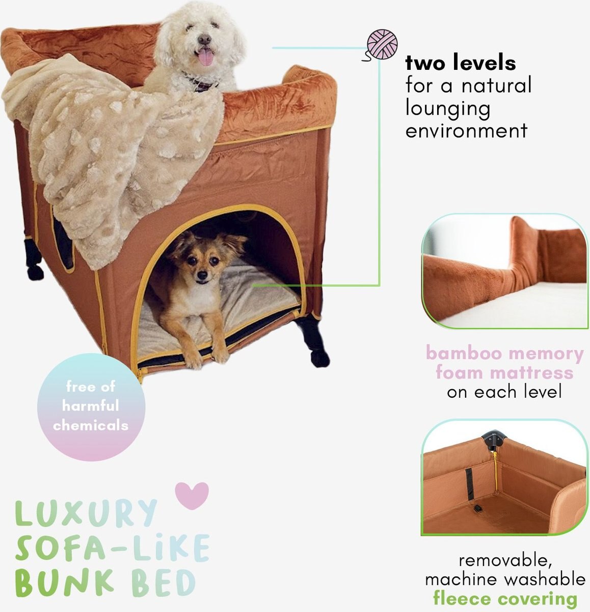 Petique Comfort Zone Elevated Dog Bed