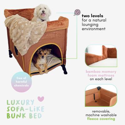 Show full view: Petique Bedside Lounge Elevated Dog Bed, Zebra Vibes slide 5 of 10