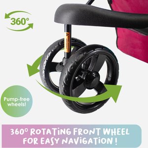 Petique Dog & Cat Stroller, Razzberry