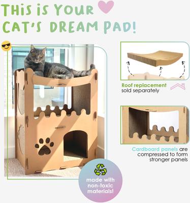 Show full view: Petique Feline Penthouse Cat Scratcher Toy slide 6 of 9