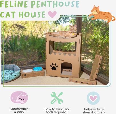 Show full view: Petique Feline Penthouse Cat Scratcher Toy slide 3 of 9
