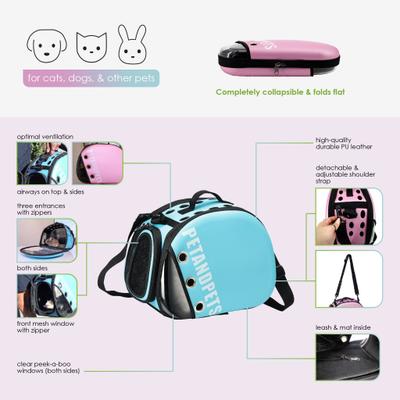 Show full view: Petique Macaron Dog & Cat Carrier, Pink slide 3 of 7