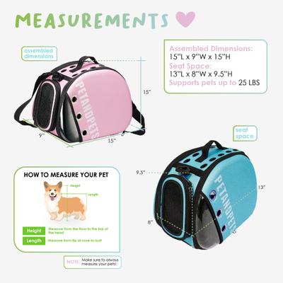 Show full view: Petique Macaron Dog & Cat Carrier, Pink slide 4 of 7