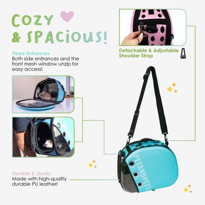 Show full view: Petique Macaron Dog & Cat Carrier, Pink slide 5 of 7