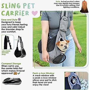 Petique Sling Pet Carrier, Gray