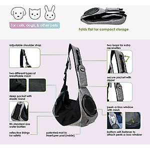 Petique Sling Pet Carrier, Gray