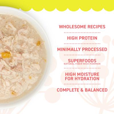 Show full view: Petite Cuisine Chicken, Pumpkin & Chicken Liver Entrée in Broth Grain-Free Wet Cat Food, 2.8-oz can, case of 24 slide 5 of 9