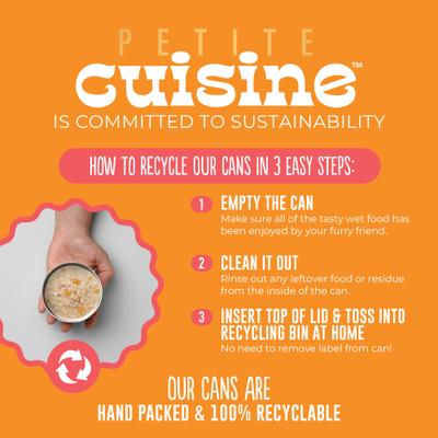 Show full view: Petite Cuisine Chicken, Pumpkin & Chicken Liver Entrée in Broth Grain-Free Wet Cat Food, 2.8-oz can, case of 24 slide 7 of 9