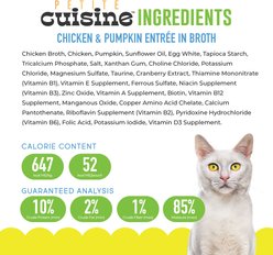 Petite Cuisine Chicken & Pumpkin Entrée in Broth Grain-Free Wet Cat Food, 2.8-oz can, case of 24 slide 2 of 7