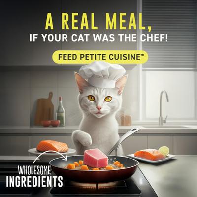 Show full view: Petite Cuisine Chicken Recipe in Broth Grain-Free Wet Cat Food Topper, 1.3-oz pouch, case of 12 slide 7 of 9