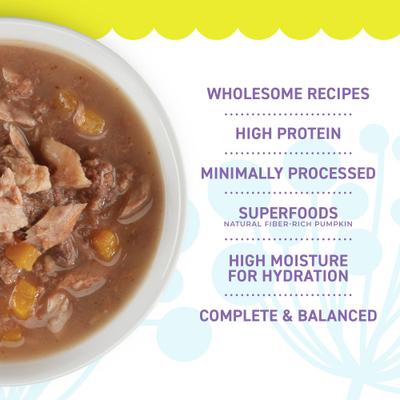 Show full view: Petite Cuisine Tuna, Pumpkin & Ocean Whitefish Entrée in Broth Grain-Free Wet Cat Food, 2.8-oz can, case of 24 slide 5 of 9