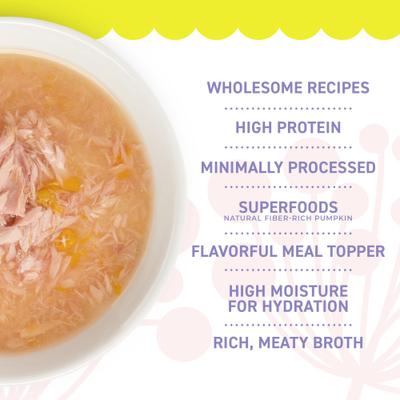 Show full view: Petite Cuisine Tuna Recipe in Broth Grain-Free Wet Cat Food Topper, 1.3-oz pouch, case of 12 slide 6 of 7