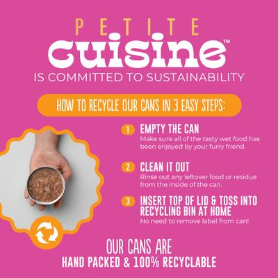 Show full view: Petite Cuisine Tuna, Sweet Potato & Salmon Entrée in Broth Grain-Free Wet Cat Food, 2.8-oz can, case of 24 slide 7 of 8