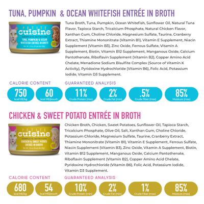 Show full view: Petite Cuisine Variety Pack Grain-Free Wet Cat Food, 2.8-oz can, case of 12 slide 4 of 9