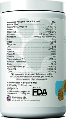 Show full view: PetJoy Enhanced Daily Multivitamin Soft Chews Supplement for Dogs, 60 count slide 3 of 4