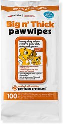 Petkin Big N' Thick Paw Wipes Dog & Cat Wipes, 100 count