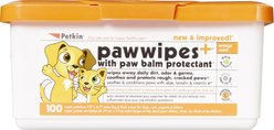 Petkin Dog & Cat Paw Wipes, 100 count
