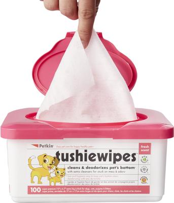 Show full view: Petkin Dog & Cat Tushie Wipes, 100 count slide 3 of 9