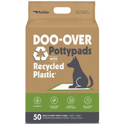 Petkin Petkin Doo-Over Dog Pee Pads, 20.8 x 20.8-in, 50 count, Unscented