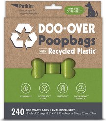 Petkin Doo-Over Poop Bag Dispenser with Bags, 240 count, Unscented